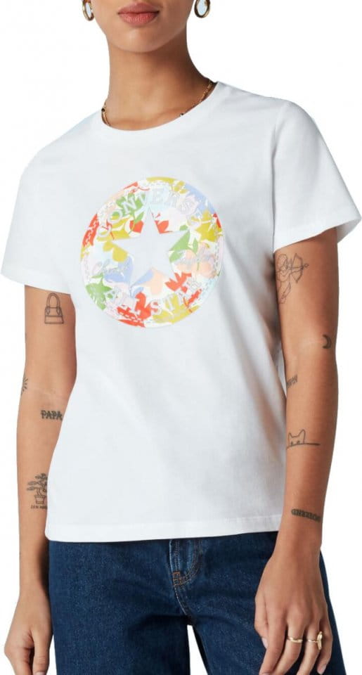 Dámské volnočasové tričko s krátkým rukávem Converse Flower Chuck