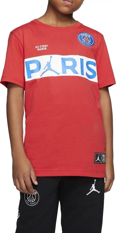 Dětské triko s krátkým rukávem Jordan x PSG Wordmark