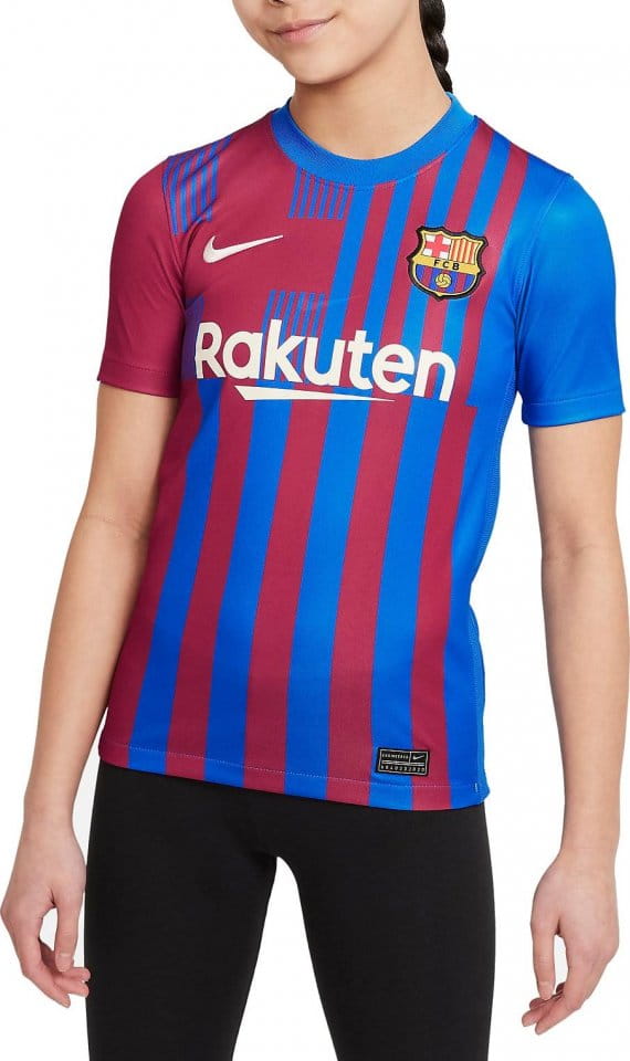 Domácí fotbalový dres s krátkým rukávem pro větší děti Nike FC Barcelona 2021/22