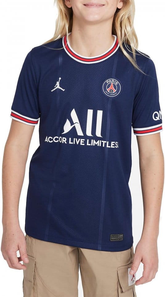 Fotbalový dres pro větší děti s krátkým rukávem Jordan Paris Saint-Germain 2021/22