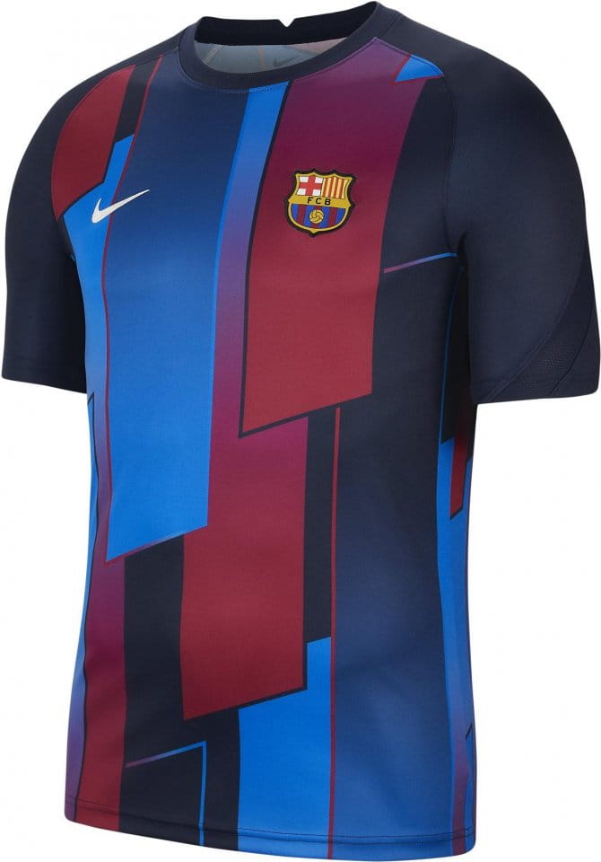 Pánské předzápasové fotbalové tričko s krátkým rukávem Nike FC Barcelona