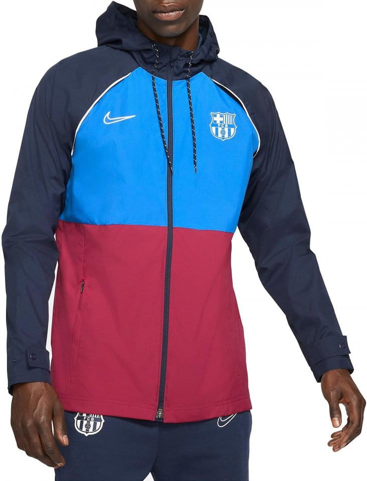 Pánská fotbalová bunda s kapucí Nike FC Barcelona AWF