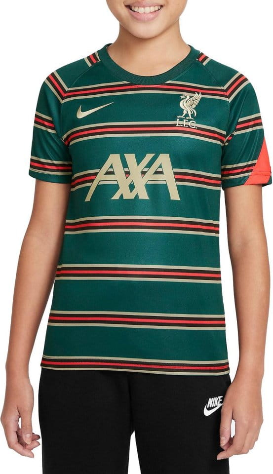 Dětské předzápasové fotbalové tričko s krátkým rukávem Nike Liverpool FC