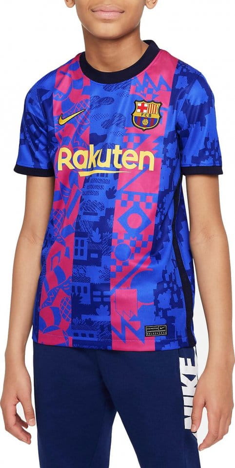 Domácí fotbalový dres s krátkým rukávem pro větší děti Nike FC Barcelona 2021/22