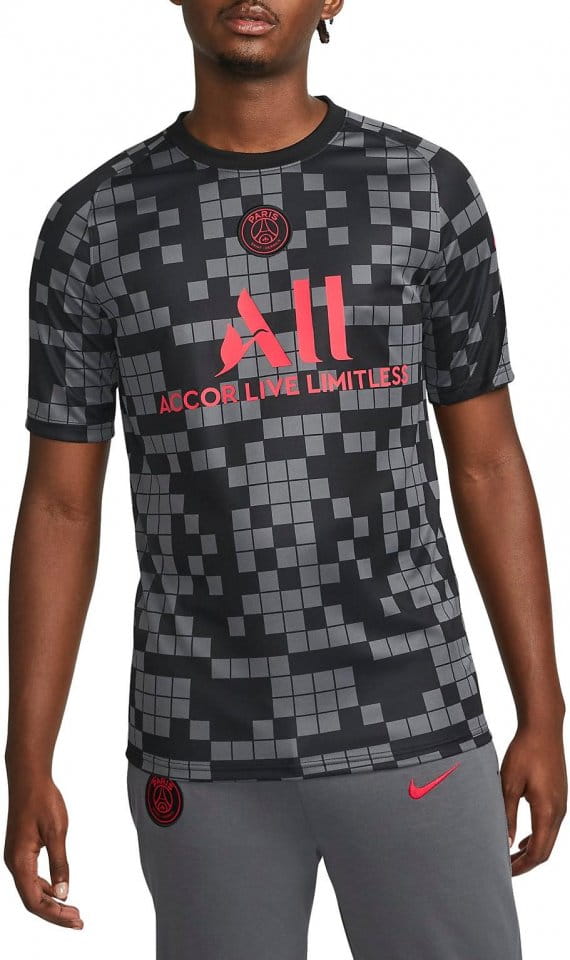 Pánské předzápasové tričko s krátkým rukávem Nike Dri-FIT Paris Saint-Germain 2021/22