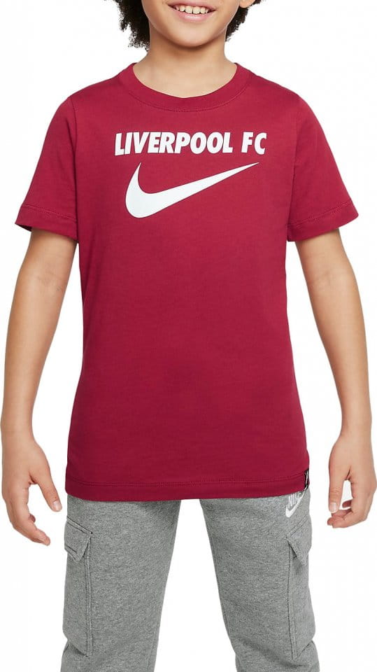 Fotbalové tričko pro větší děti s krátkým rukávem Nike Liverpool FC Swoosh