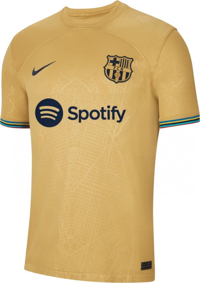 Pánský hostující dres s krátkým rukávem Nike FC Barcelona Stadium 2022/23