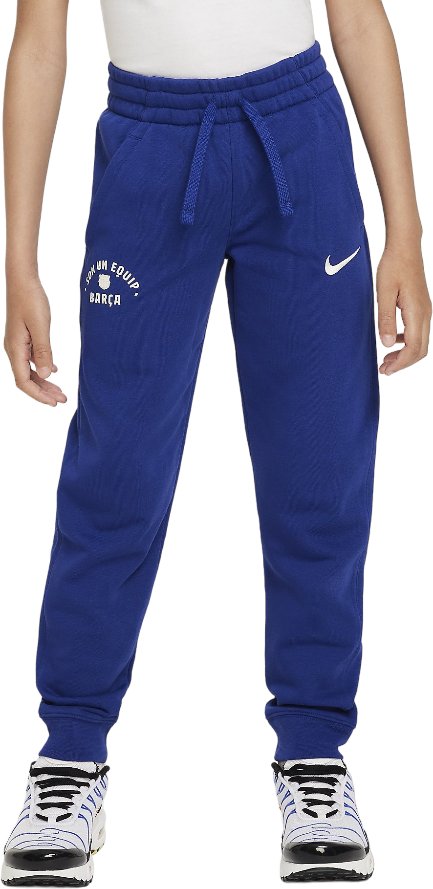 Kalhoty z francouzského froté pro větší děti (chlapce) Nike FC Barcelona