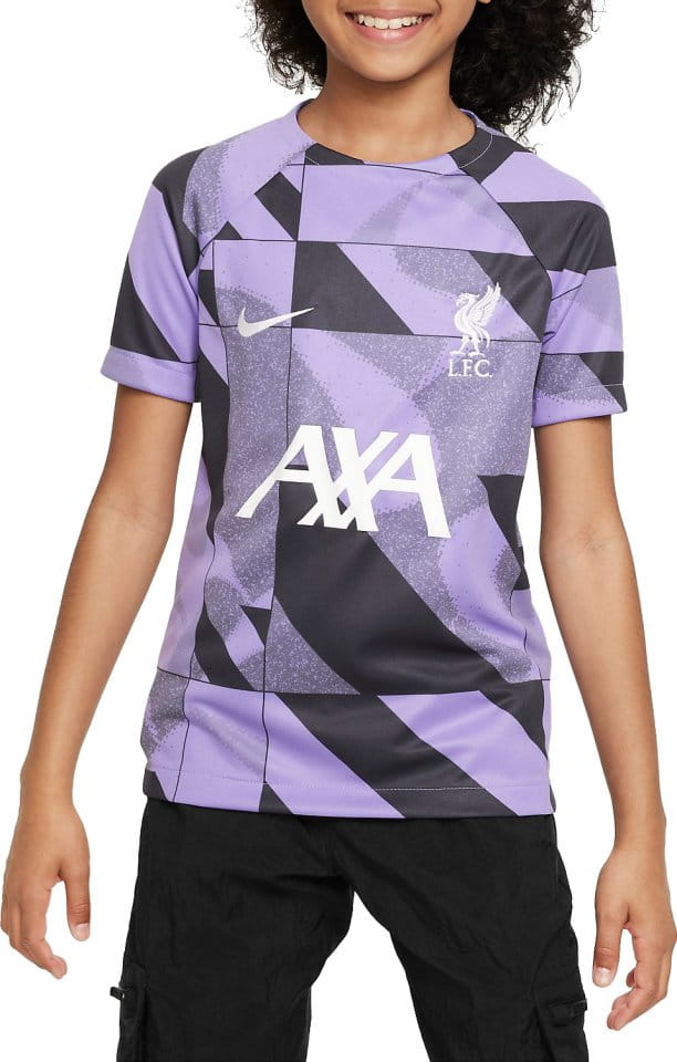 Dětské předzápasové fotbalové tričko s krátkým rukávem Nike Dri-FIT Liverpool FC 2023/24