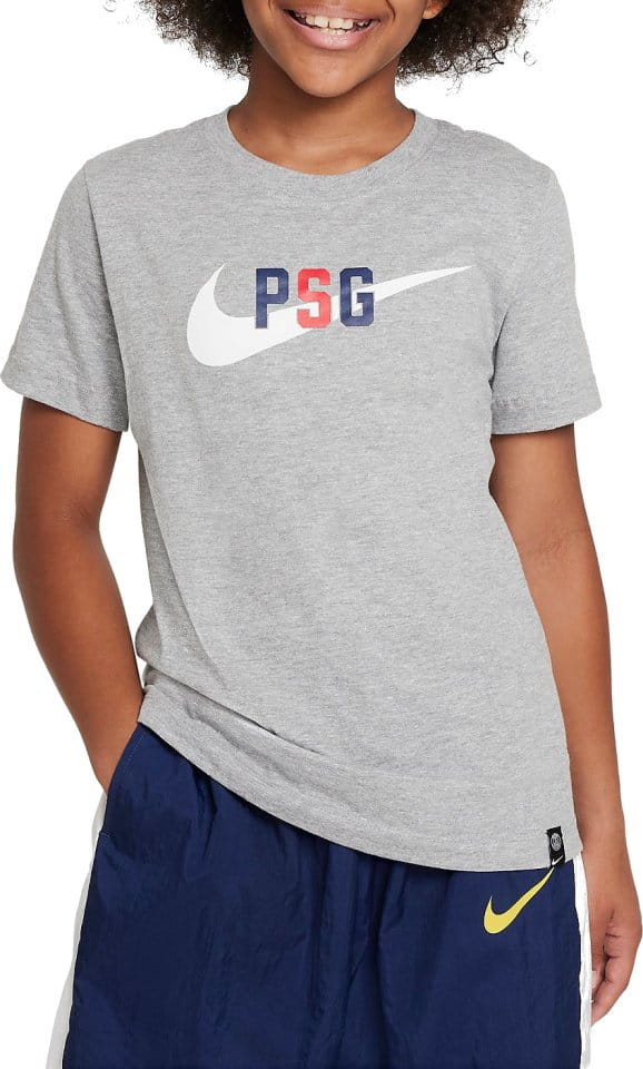 Dětské tričko s krátkým rukávem Nike Paris Saint-Germain Swoosh