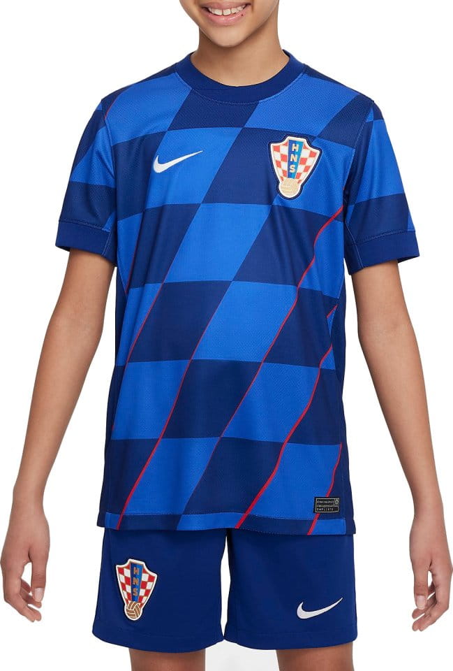 Dětský hostující dres s krátkým rukávem Nike Chorvatsko Stadium 2024