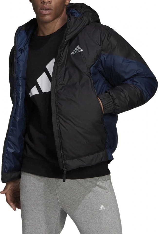 Pánská péřová bunda s kapucí adidas D11 Down Colourblock