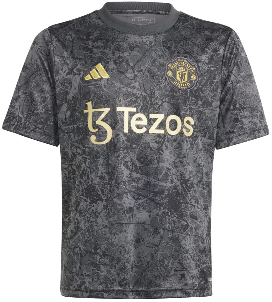Dětský předzápasový dres s krátkým rukávem adidas Manchester United Stone Roses 2023/24